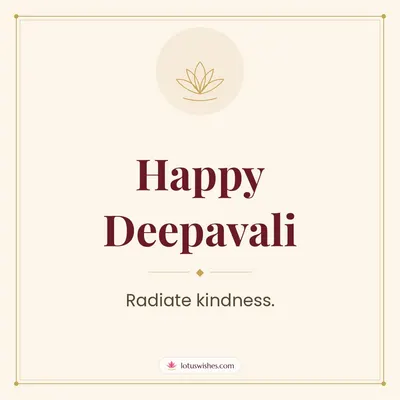 Happy Deepavali – Simple & Elegant Diwali wishes image in English (square)