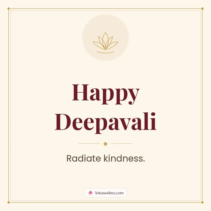 Happy Deepavali – Simple & Elegant Diwali wishes image in English (square)