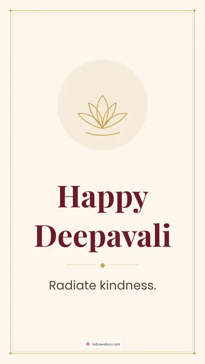 Happy Deepavali – Simple & Elegant Diwali wishes image in English (story)