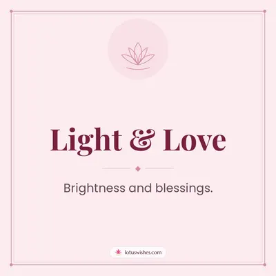 Light & Love – Simple & Elegant Diwali wish in English