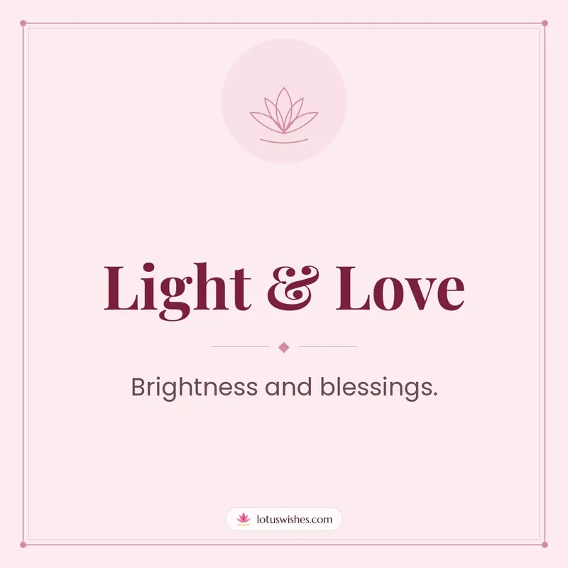 Light & Love – Simple & Elegant Diwali wishes image in English (square)