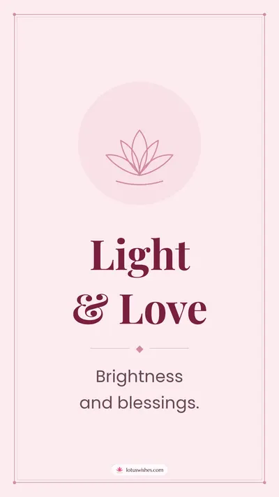 Light & Love – Simple & Elegant Diwali wishes image in English (story)
