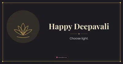 Happy Deepavali – Simple & Elegant Diwali wishes image in English (landscape)