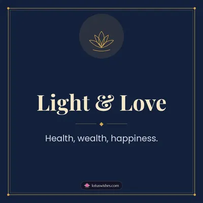 Light & Love – Simple & Elegant Diwali wish in English