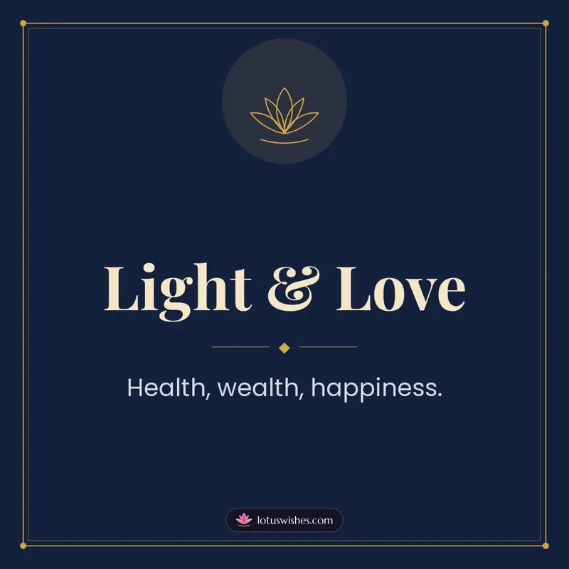 Light & Love – Simple & Elegant Diwali wishes image in English (square)