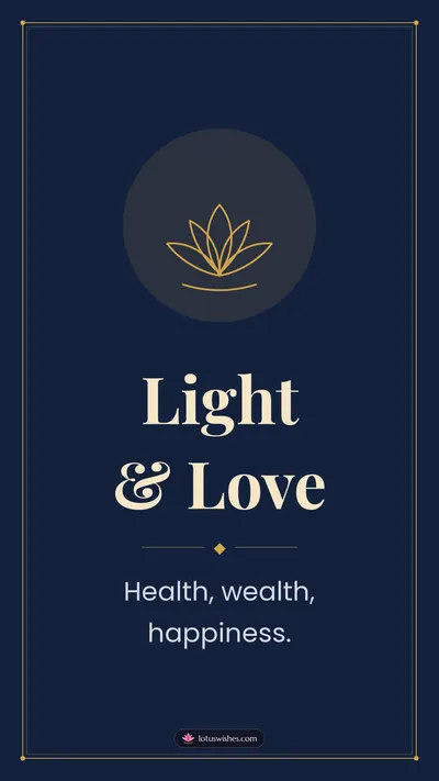 Light & Love – Simple & Elegant Diwali wishes image in English (story)