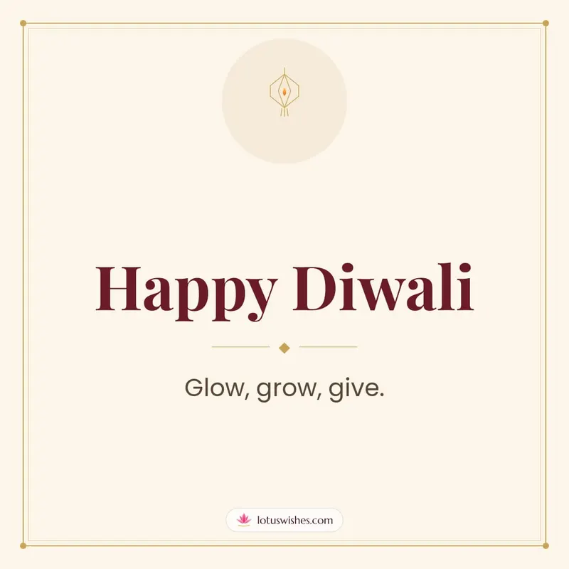 Happy Diwali – Simple & Elegant Diwali wishes image in English (square)