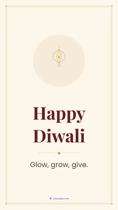 Happy Diwali – Simple & Elegant Diwali wishes image in English (story)