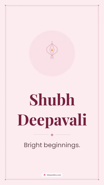 Shubh Deepavali – Simple & Elegant Diwali wishes image in English (story)