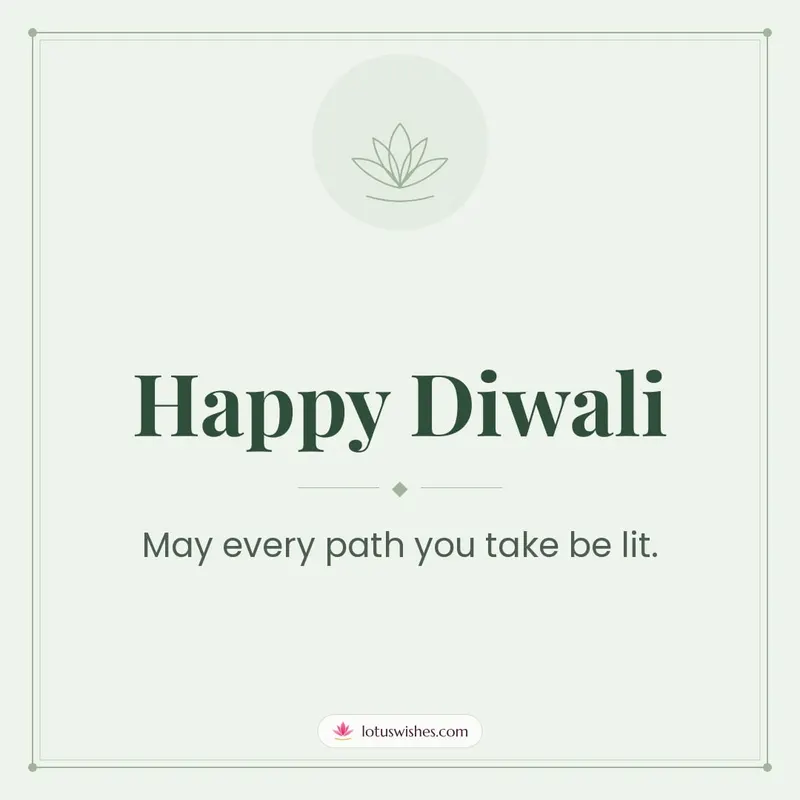 Happy Diwali – Simple & Elegant Diwali wishes image in English (square)