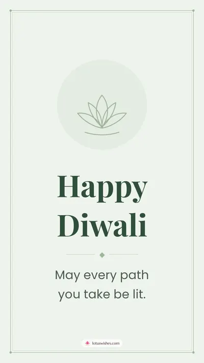 Happy Diwali – Simple & Elegant Diwali wishes image in English (story)