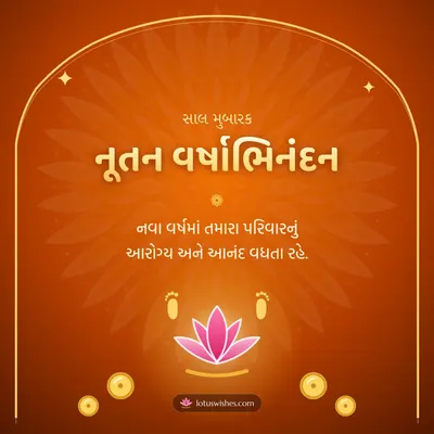 નૂતન વર્ષાભિનંદન – Saal Mubarak (New Year) Diwali wish in Gujarati