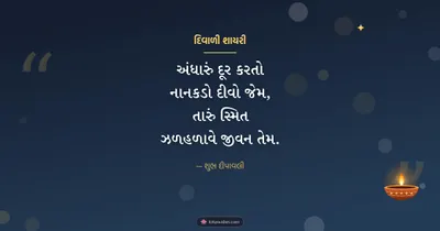 દિવાળી શાયરી – Status & Shayari Diwali wishes image in Gujarati (landscape)