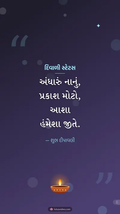 દિવાળી સ્ટેટસ – Status & Shayari Diwali wishes image in Gujarati (story)