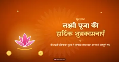 लक्ष्मी पूजा की हार्दिक शुभकामनाएँ – Lakshmi Puja Diwali wishes image in Hindi (landscape)