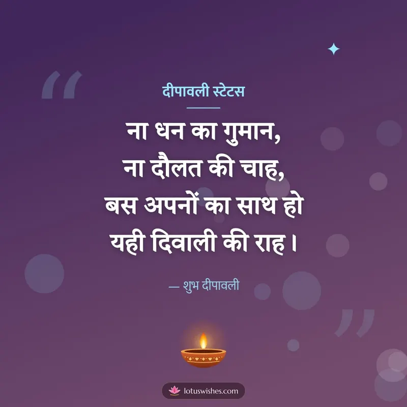 दीपावली स्टेटस – Shayari & Status Diwali wishes image in Hindi (square)