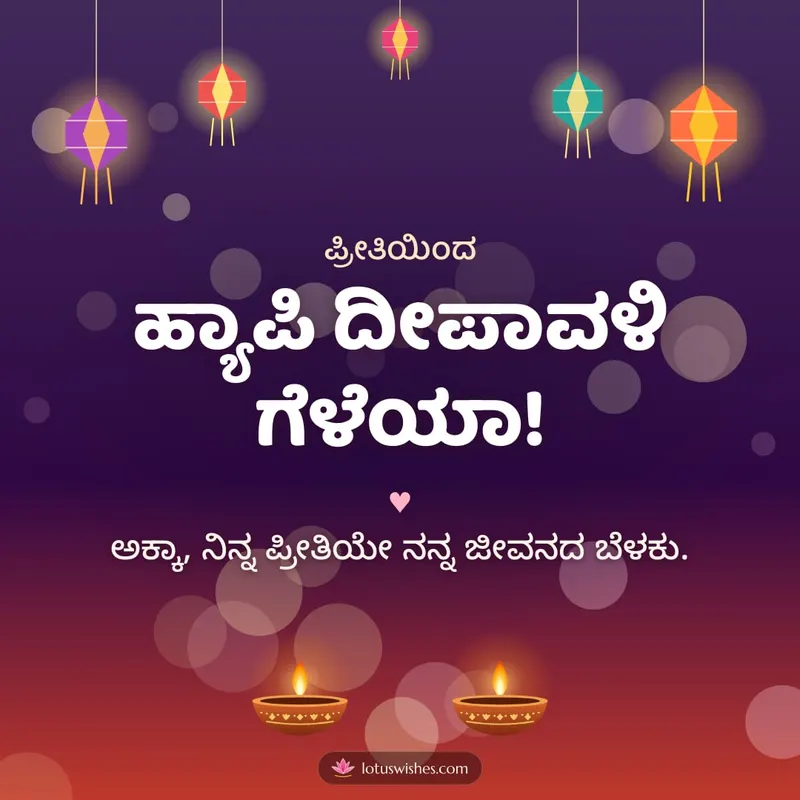 ಹ್ಯಾಪಿ ದೀಪಾವಳಿ ಗೆಳೆಯಾ! – Family & Friends Diwali wishes image in Kannada (square)