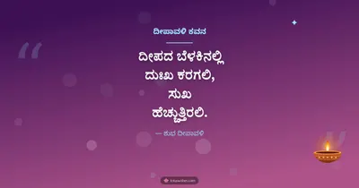 ದೀಪಾವಳಿ ಕವನ – Kavana & Status Diwali wishes image in Kannada (landscape)