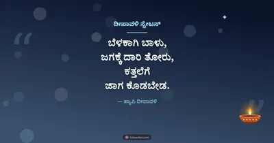 ದೀಪಾವಳಿ ಸ್ಟೇಟಸ್ – Kavana & Status Diwali wishes image in Kannada (landscape)