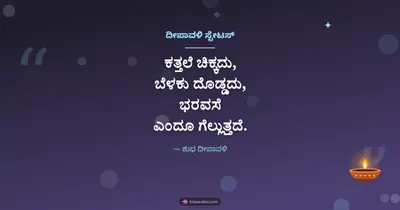 ದೀಪಾವಳಿ ಸ್ಟೇಟಸ್ – Kavana & Status Diwali wishes image in Kannada (landscape)