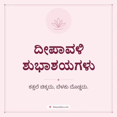 ದೀಪಾವಳಿ ಶುಭಾಶಯಗಳು – Simple & Elegant Diwali wish in Kannada