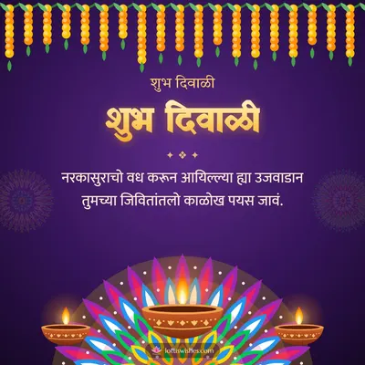 शुभ दिवाळी – Diya & Rangoli Diwali wish in Konkani