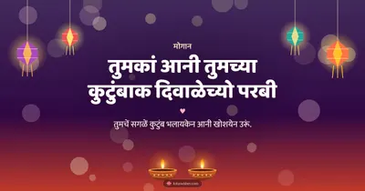 तुमकां आनी तुमच्या कुटुंबाक दिवाळेच्यो परबी – Family & Friends Diwali wishes image in Konkani (landscape)