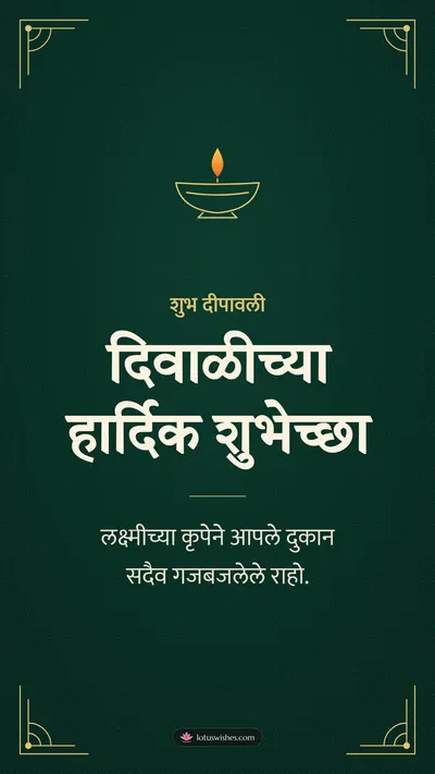 दिवाळीच्या हार्दिक शुभेच्छा – Business & Clients Diwali wishes image in Marathi (story)