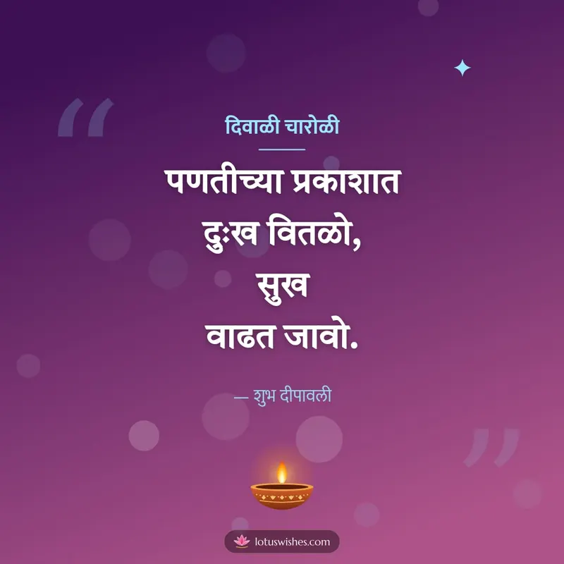 दिवाळी चारोळी – Charoli & Status Diwali wishes image in Marathi (square)
