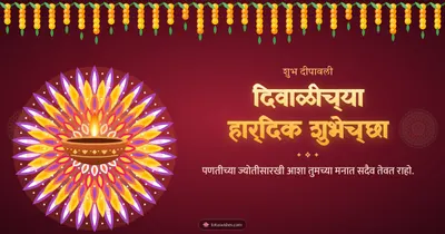 दिवाळीच्या हार्दिक शुभेच्छा – Panti & Rangoli Diwali wishes image in Marathi (landscape)