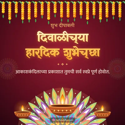 दिवाळीच्या हार्दिक शुभेच्छा – Panti & Rangoli Diwali wish in Marathi