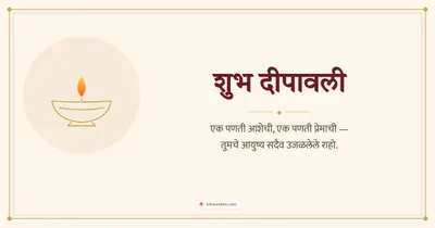 शुभ दीपावली – Simple & Elegant Diwali wishes image in Marathi (landscape)
