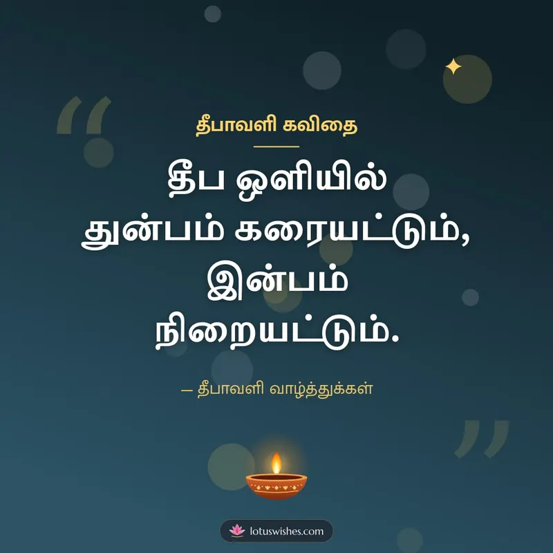 தீபாவளி கவிதை – Kavithai & Status Diwali wishes image in Tamil (square)
