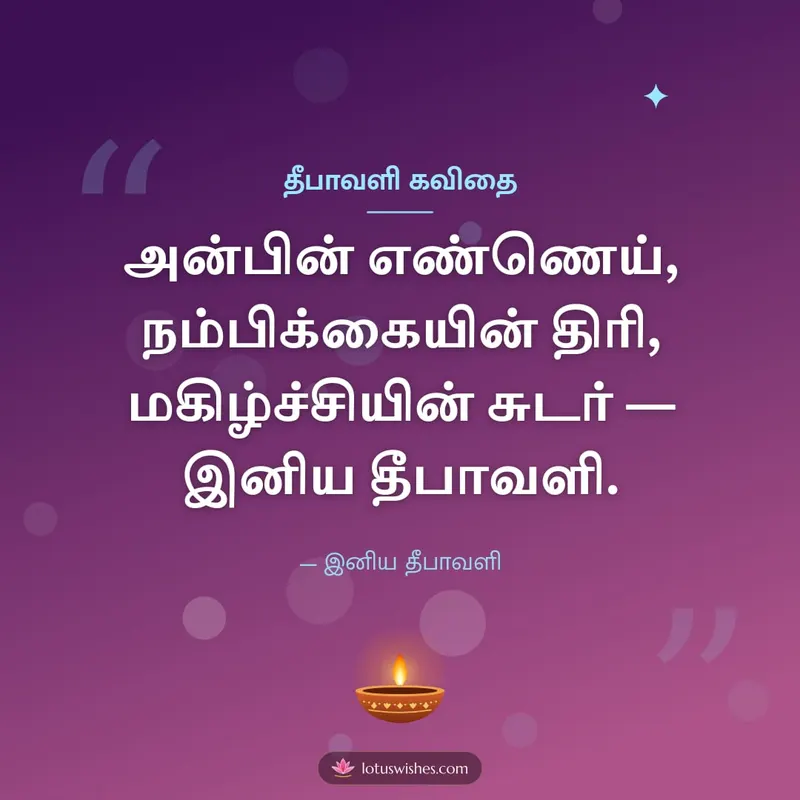 தீபாவளி கவிதை – Kavithai & Status Diwali wishes image in Tamil (square)