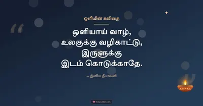 ஒளியின் கவிதை – Kavithai & Status Diwali wishes image in Tamil (landscape)