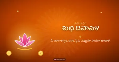 శుభ దీపావళి – Lakshmi Puja Diwali wishes image in Telugu (landscape)
